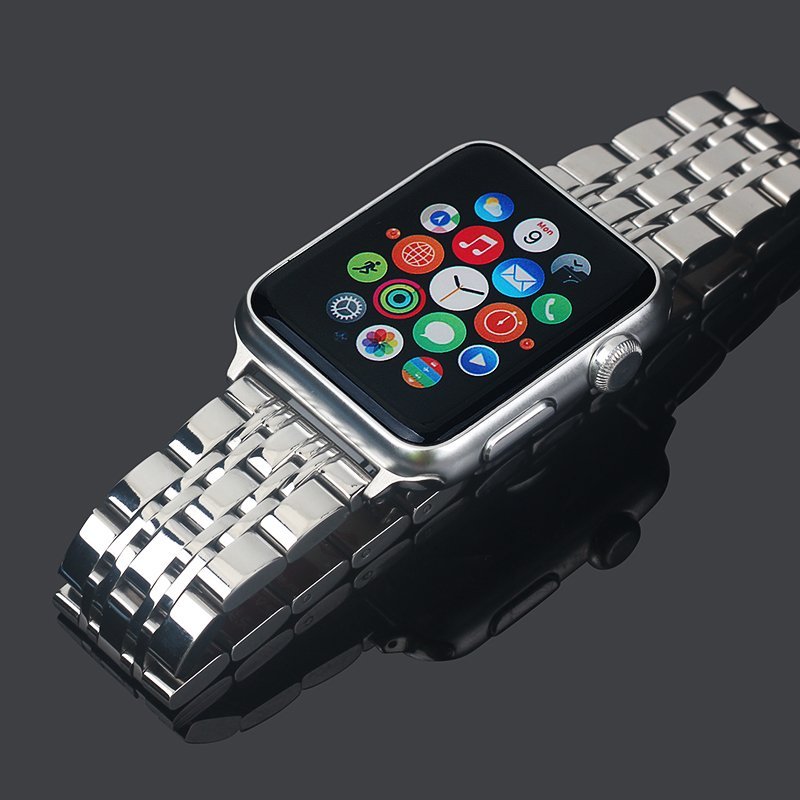 Silver Stainless Steel Apple Watch Band