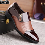 Plus Size TOP Quality Male Men Dress Wedding Hombre Man Zapatos Low Block Heels Formal Casual Business Leather Oxford Shoes A701