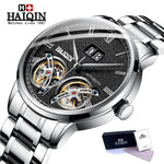 HAIQIN Men's watches Mens Watches top brand luxury Automatic mechanical sport watch men wirstwatch Tourbillon Reloj hombres 2018