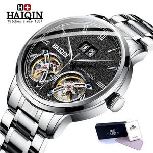 HAIQIN Men's watches Mens Watches top brand luxury Automatic mechanical sport watch men wirstwatch Tourbillon Reloj hombres 2018