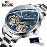 HAIQIN Men's watches Mens Watches top brand luxury Automatic mechanical sport watch men wirstwatch Tourbillon Reloj hombres 2018