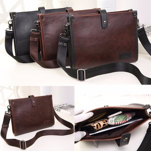 Men's Leather Business Briefcase Handbag Messenger Shoulder Crossbody Bag Satchel Messenger Bag Business Bags Male New