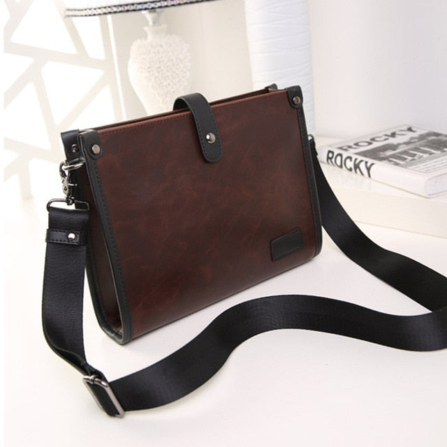 Men's Leather Business Briefcase Handbag Messenger Shoulder Crossbody Bag Satchel Messenger Bag Business Bags Male New