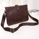 Men's Leather Business Briefcase Handbag Messenger Shoulder Crossbody Bag Satchel Messenger Bag Business Bags Male New