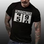 Oldometer 49 50 50th Birthday Gift Vintage Men's Black t-shirt S-5XL Gift Print T-shirt,Hip Hop Tee Shirt