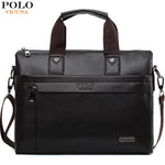 VICUNA POLO Top Sell Fashion Simple Dot Famous Brand Business Men Briefcase Bag Leather Laptop Bag Casual Man Bag Shoulder bags