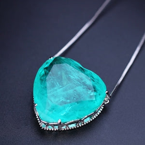 Green Crystal  long chain necklaces  party jewelry