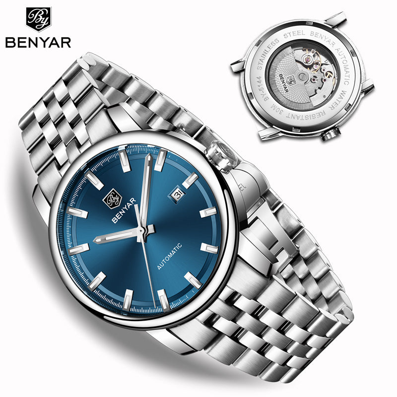 New BENYAR Men's Mechanical Watches Automatic Mens watches Top Brand Luxury watch men WristWatch Military Relogio Masculino 2019