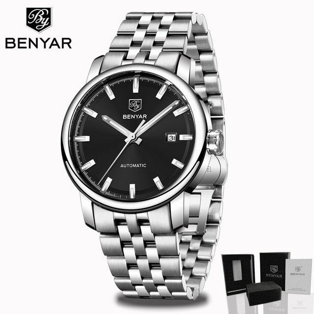 New BENYAR Men's Mechanical Watches Automatic Mens watches Top Brand Luxury watch men WristWatch Military Relogio Masculino 2019