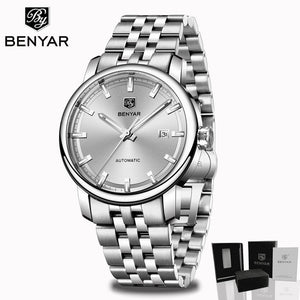 New BENYAR Men's Mechanical Watches Automatic Mens watches Top Brand Luxury watch men WristWatch Military Relogio Masculino 2019