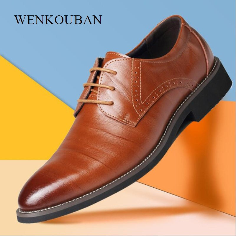 Summer Fashion Men Casual Shoes Classic Genuine Leather Flats Male Formal Oxford Dress Shoe Luxury Zapatos Hombre Plus Size 2019