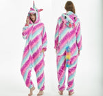 Kigurumi Pajama Adult Animal Unicorn Shark Onesie Women Men Couple 2019 Winter Pajamas Suit Kegurumi Sleepwear Flannel Pijamas