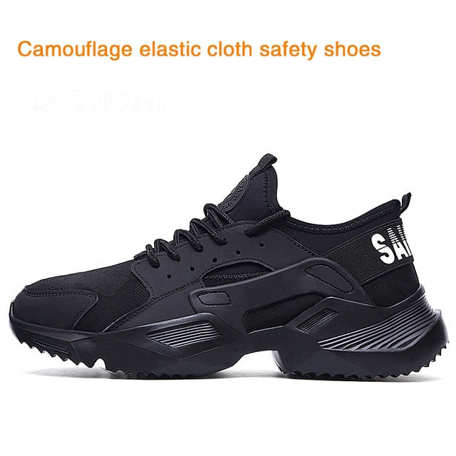 Lightweight  Safety Shoes Men's Steel Toe  Anti-smashing  Work Sneakers breathable wear-resisting  work shoes