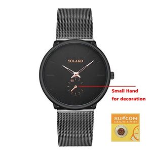 DONROSIN Men Casual Slim Mesh Steel Waterproof Sport Watch Fashion Mens Watches Top Brand Luxury Quartz Watch Relogio Masculino