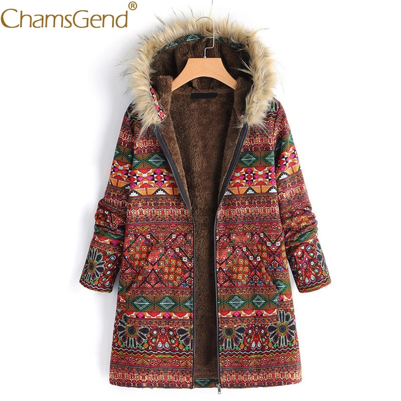 Newly Design Fashion Women Boho Warm Coat Fur Hood Woman Large Plus Size Overcoat Female Thick Fleece Jackets Woman Coats 81106