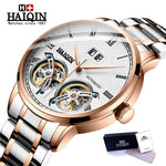 HAIQIN Men's Watches Mens Watches top brand luxury Mechanical Business Wrist watch men Reloj Mecanico de hombres Tourbillon 2019