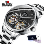 HAIQIN Men's Watches Mens Watches top brand luxury Mechanical Business Wrist watch men Reloj Mecanico de hombres Tourbillon 2019