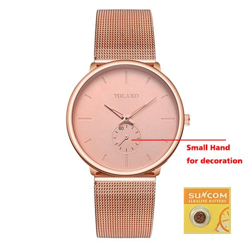 DONROSIN Men Casual Slim Mesh Steel Waterproof Sport Watch Fashion Mens Watches Top Brand Luxury Quartz Watch Relogio Masculino