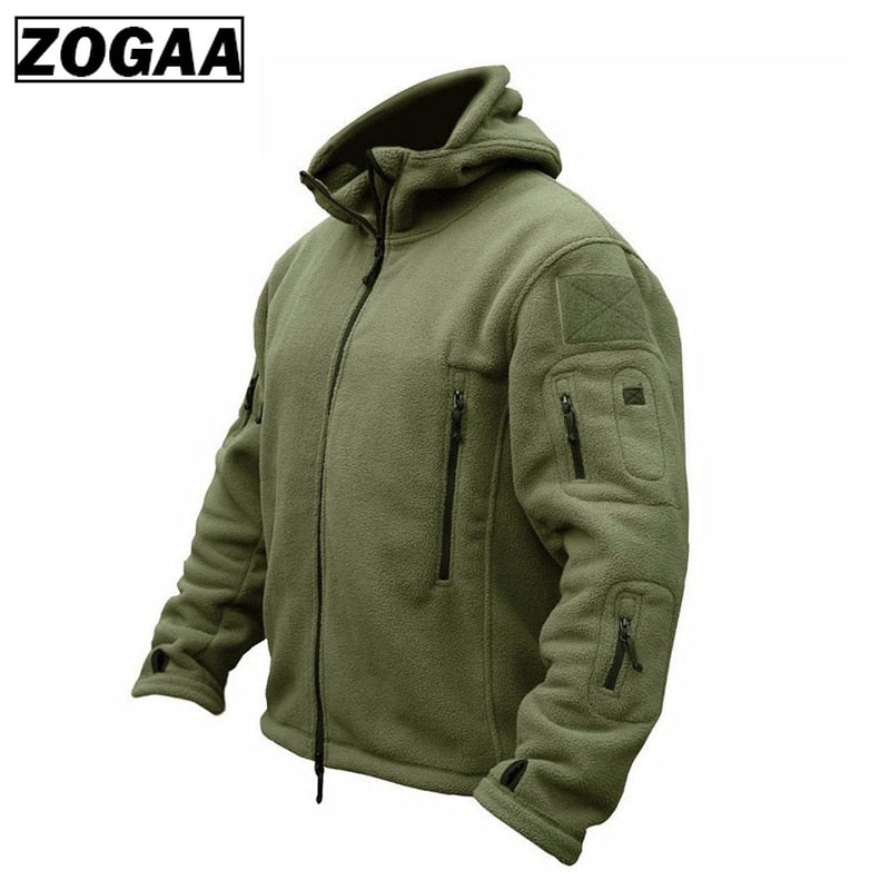 ZOGAA Brand new Military Men Fleece Tactical Jacket overcoat Men Outdoor Polartec Thermal Windbreaker mens jackets and coats