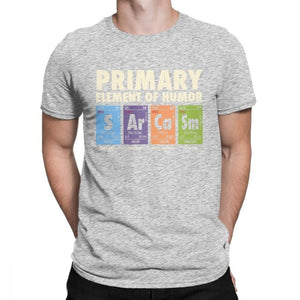 Man's Funny T Shirt S Ar Ca Sm Science Sarcasm Primary Elements Chemistry T-Shirt Cotton