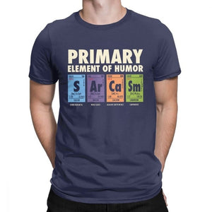 Man's Funny T Shirt S Ar Ca Sm Science Sarcasm Primary Elements Chemistry T-Shirt Cotton