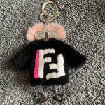 Fur robot mink hair monster Rex rabbit dress cute fur ball bag key chain car pendant ornaments  fur keychain  keychains  luxury