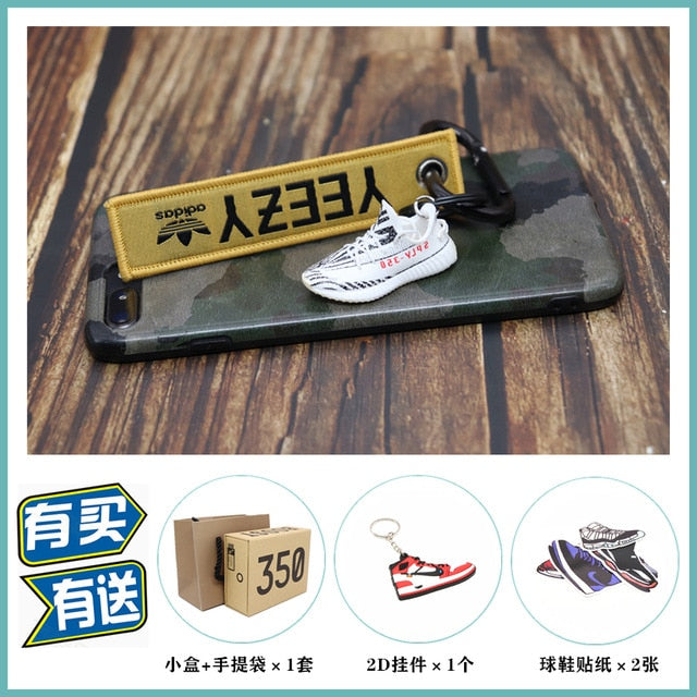 Handmade Boost 350 V2 3D Mini Sneakers Keychain Small Shoes Model AJ Key Ring High Quality Fashion Jewelry