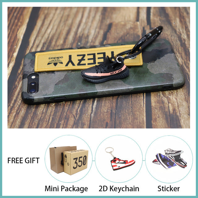 Handmade Boost 350 V2 3D Mini Sneakers Keychain Small Shoes Model AJ Key Ring High Quality Fashion Jewelry