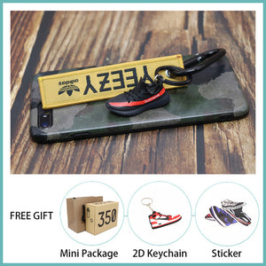 Handmade Boost 350 V2 3D Mini Sneakers Keychain Small Shoes Model AJ Key Ring High Quality Fashion Jewelry