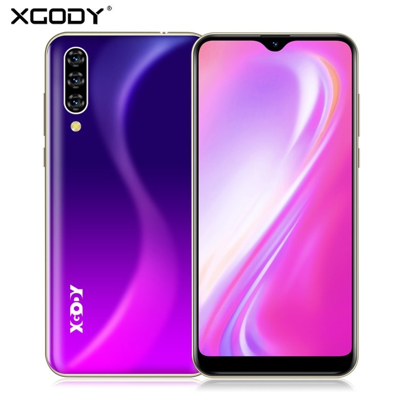 Xgody 3G Mobile Phone Note 7 2GB 16GB Smartphone 6.26'' Water Drop HD Screen MTK6580 Quad Core Android 9.0 Face unlock 2800mAh