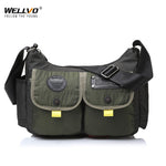 Men Military Messenger Bag Waterproof Nylon Satchel Shoulder Bag Casual Travel Crossbody Bags For Male Belt Handbag XA167ZC