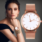 Fashion Women Watches Simple Romantic Rose Gold Strap Watch Women's Wrist Watch Ladies Clock relogio feminino zegarek damski