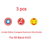 For Xiaomi Mi Band 4 3 Strap Metal buckle silicone wrist strap miband 3 accessories bracelet Miband 4 watchband Avengers Pattern