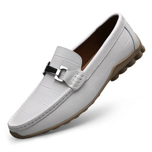 New Men Shoes Leather Flats Casual Loafers Men Moccasins Shoes Slip-on Men Shoes Leather Genuine Lightweight Driving Shoes 2019