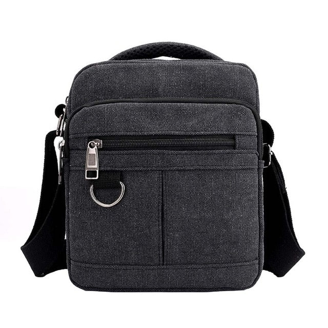 Men's Fashion Travel Cool Canvas Bag Men Messenger Crossbody Bags Shoulder Bags Pack School Bags for Teenager