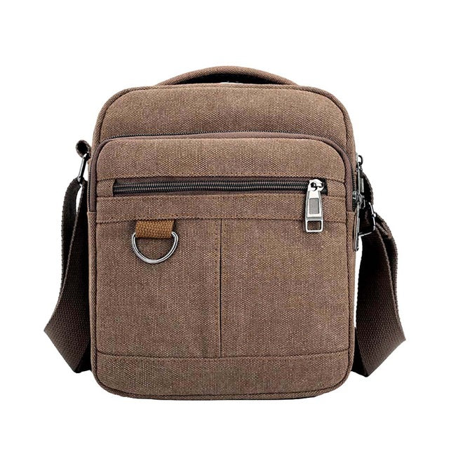 Men's Fashion Travel Cool Canvas Bag Men Messenger Crossbody Bags Shoulder Bags Pack School Bags for Teenager