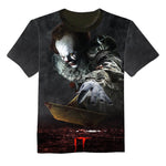 NEW 3D Printed T-Shirt Stephen King It Movie 2019 Pennywise Horror Clown Men Women