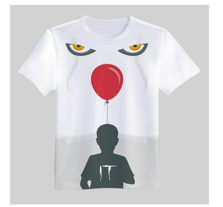 NEW 3D Printed T-Shirt Stephen King It Movie 2019 Pennywise Horror Clown Men Women