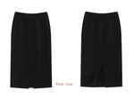 Winter Thickening Wool Blend Split Mid Knitted Skirt Cashmere Warm Hip Slim Mid-calf Knit Skirts 2 Length 4 Colors