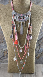 Gypsy Statement Vintage Long Necklace Ethnic jewelry boho necklace tribal collar Tibet Jewelry