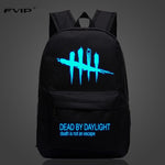 FVIP Cool Game Backpack Dead By Daylight Luminous Backpacks For Teenagers School Bag Travel Bags