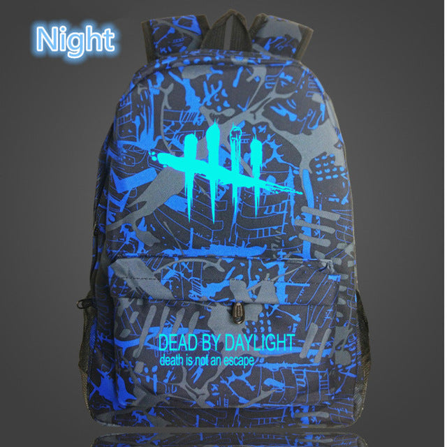 FVIP Cool Game Backpack Dead By Daylight Luminous Backpacks For Teenagers School Bag Travel Bags