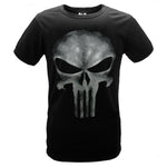 T-shirt Men Punisher Black Summer Short Sleeve T Shirts Tops Printing Casual Cotton Tees