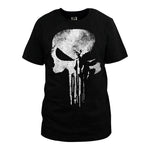 T-shirt Men Punisher Black Summer Short Sleeve T Shirts Tops Printing Casual Cotton Tees