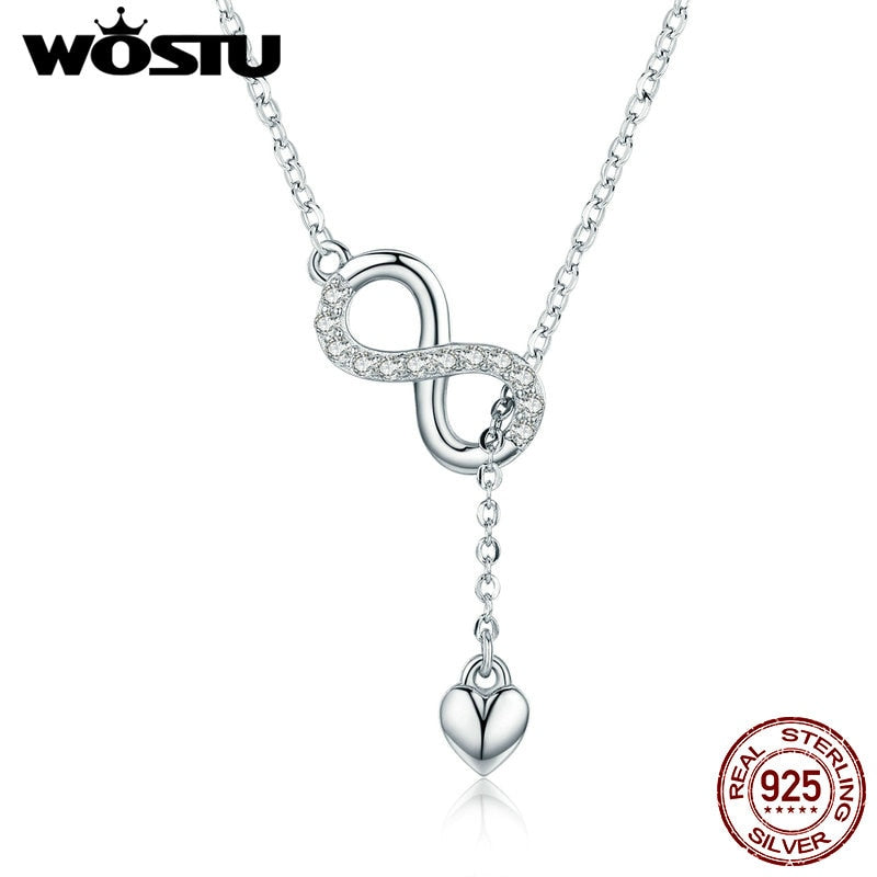 Jewelry WOSTU Authentic 925 Sterling Silver Infinity