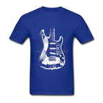 Music T-Shirts Men Guitar Legend Tops with Stevie Ray Vaughan Print T Shirt Big Yards Adult