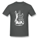 Music T-Shirts Men Guitar Legend Tops with Stevie Ray Vaughan Print T Shirt Big Yards Adult