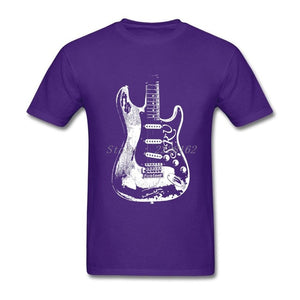 Music T-Shirts Men Guitar Legend Tops with Stevie Ray Vaughan Print T Shirt Big Yards Adult