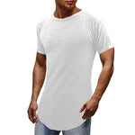 Men's Stylish T Shirt Male SWAG Solid T-Shirt Curve