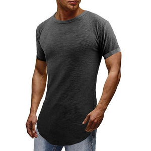 Men's Stylish T Shirt Male SWAG Solid T-Shirt Curve